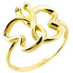 Χρυσό δαχτυλίδι πεταλούδα Κ14